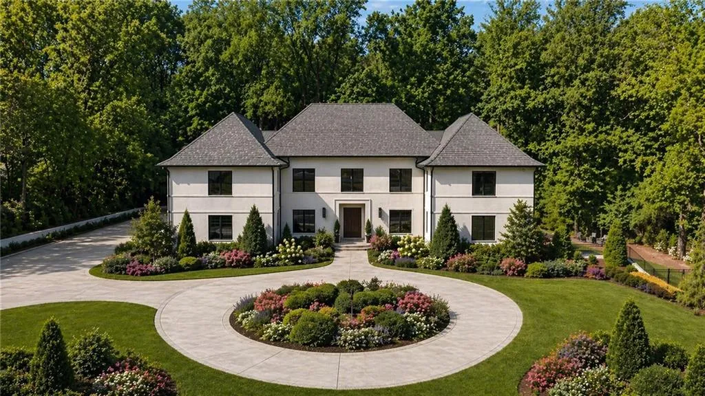 This photo is virtually enhanced to show additional landscape designs