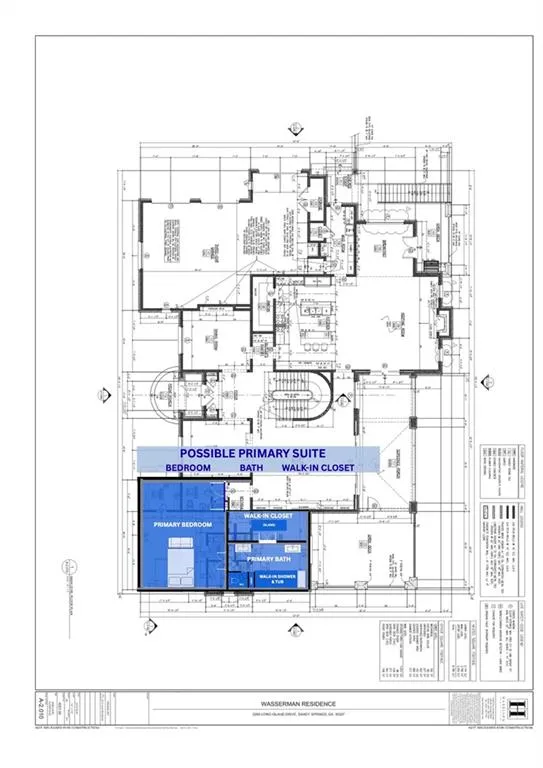 Location for primary bedroom modification on main level