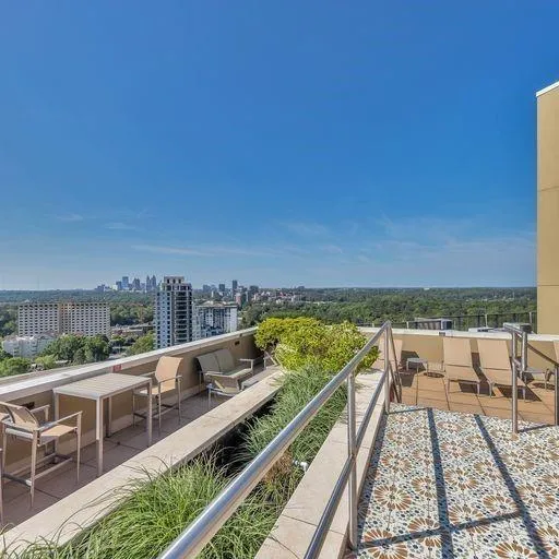 Balcony with a city view