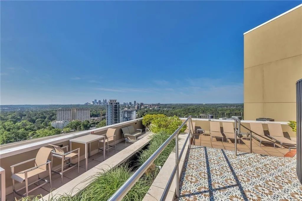 Balcony with a city view