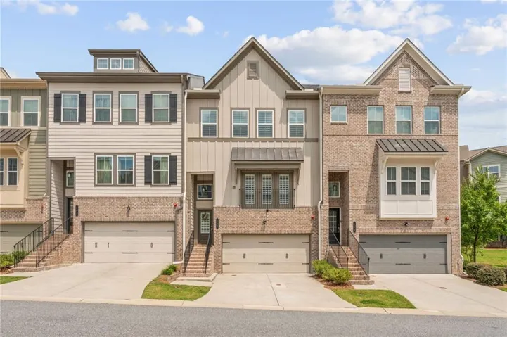 Front view of townhome