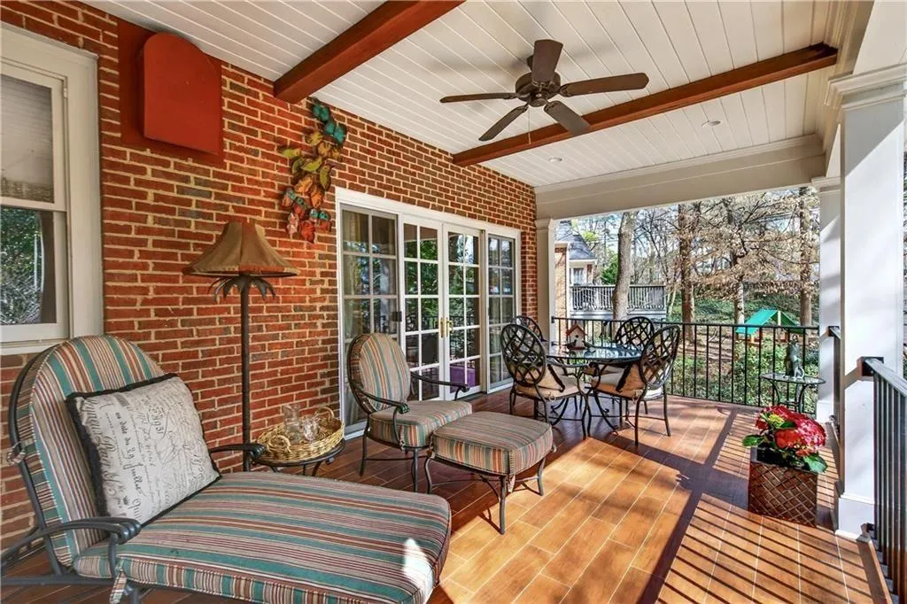 Wonderful covered deck off of Sun Room.