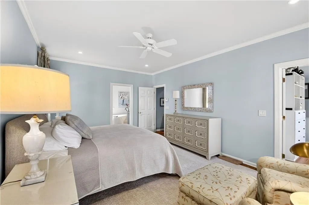 Oversized primary bedroom.  Hardwoods throughout the tope three floors.