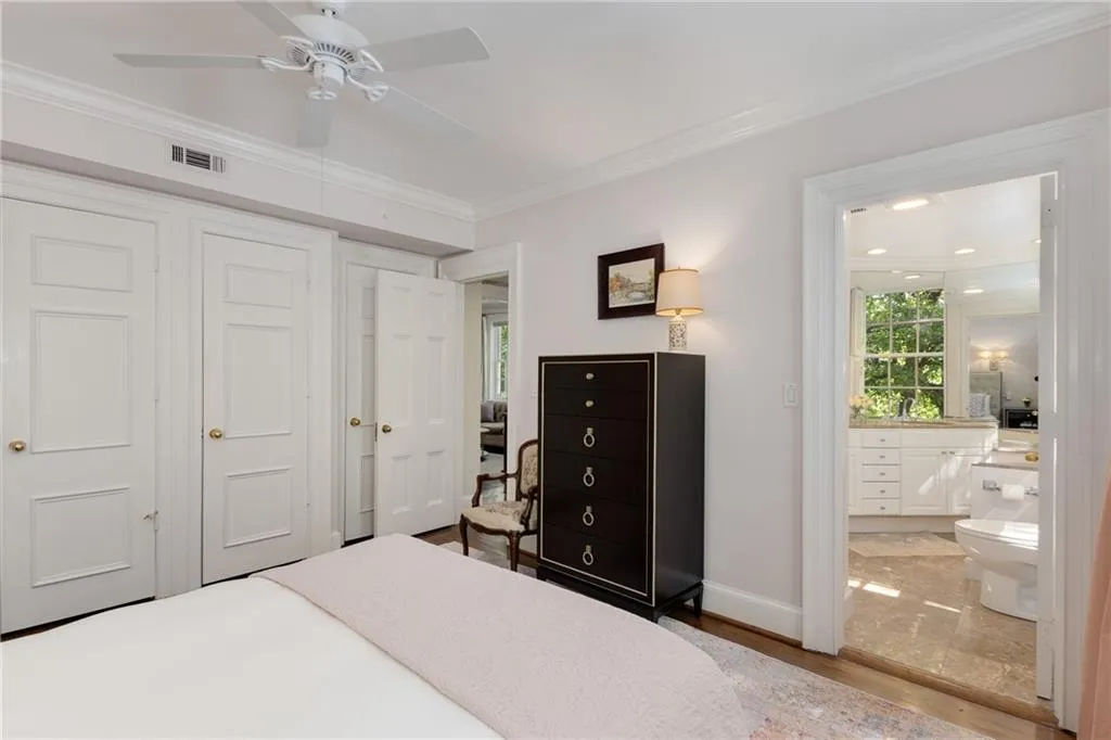 Primary bedroom with large closets