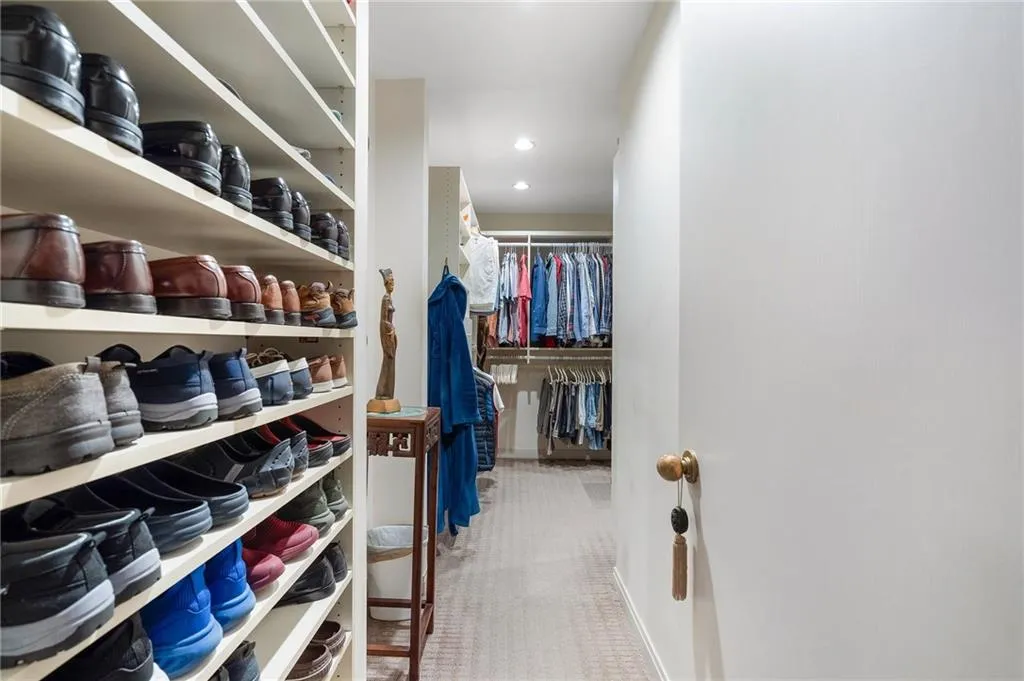 Spacious closet featuring carpet