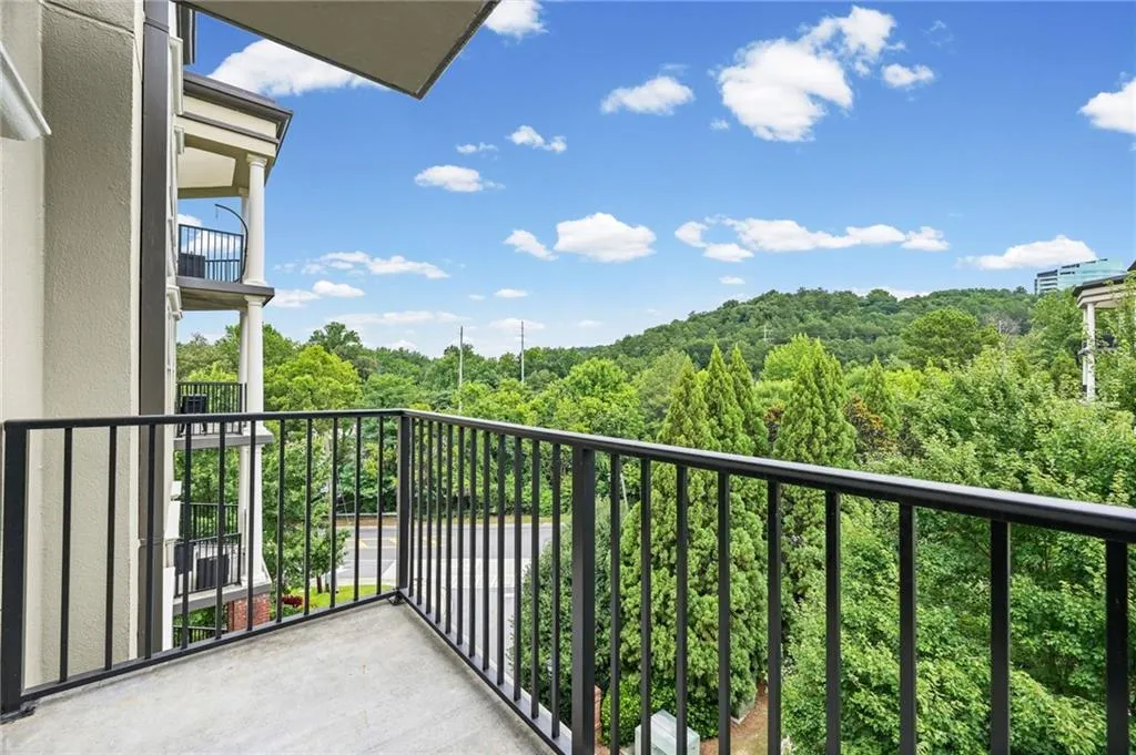 Private balcony to enjoy the expansive tree-filled scenery