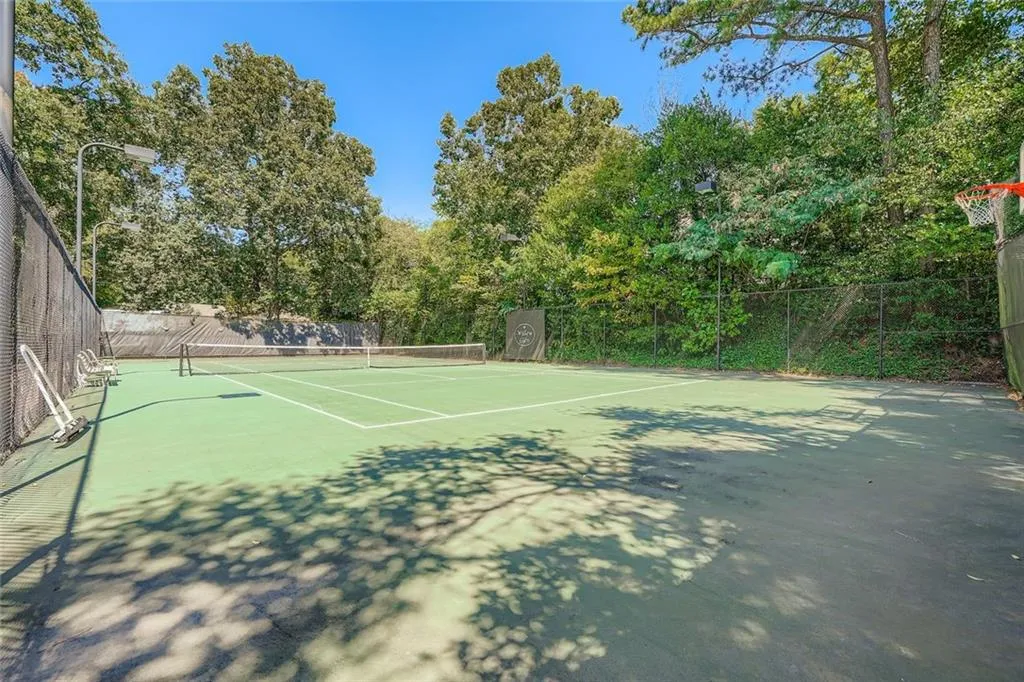 View of tennis court