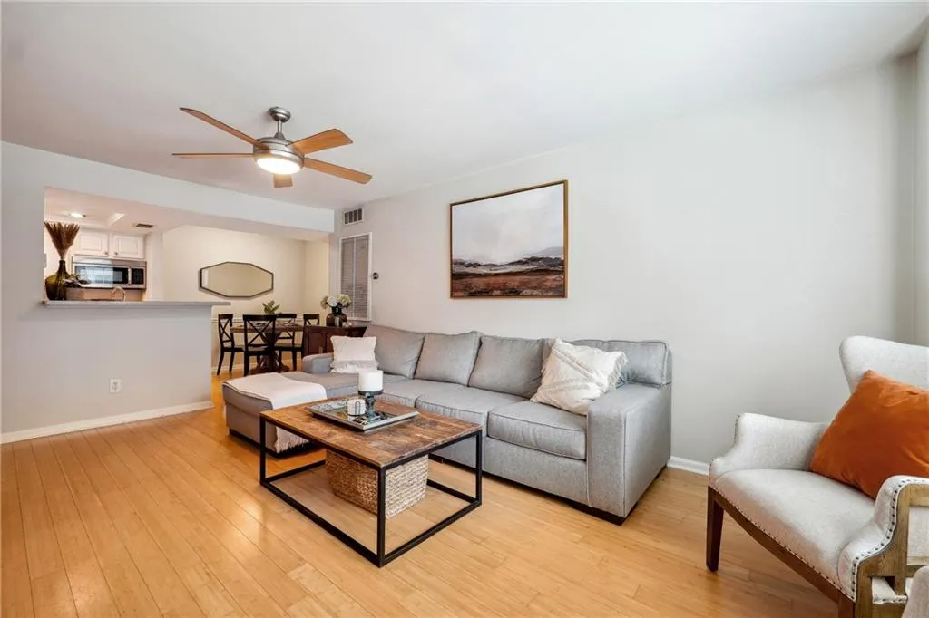 open to kitchen area