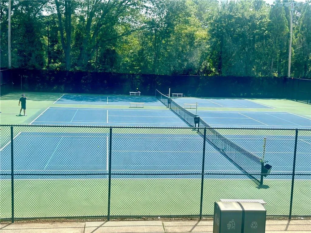 View of tennis court