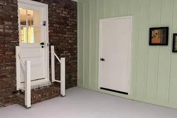 Garage entrance to kitchen