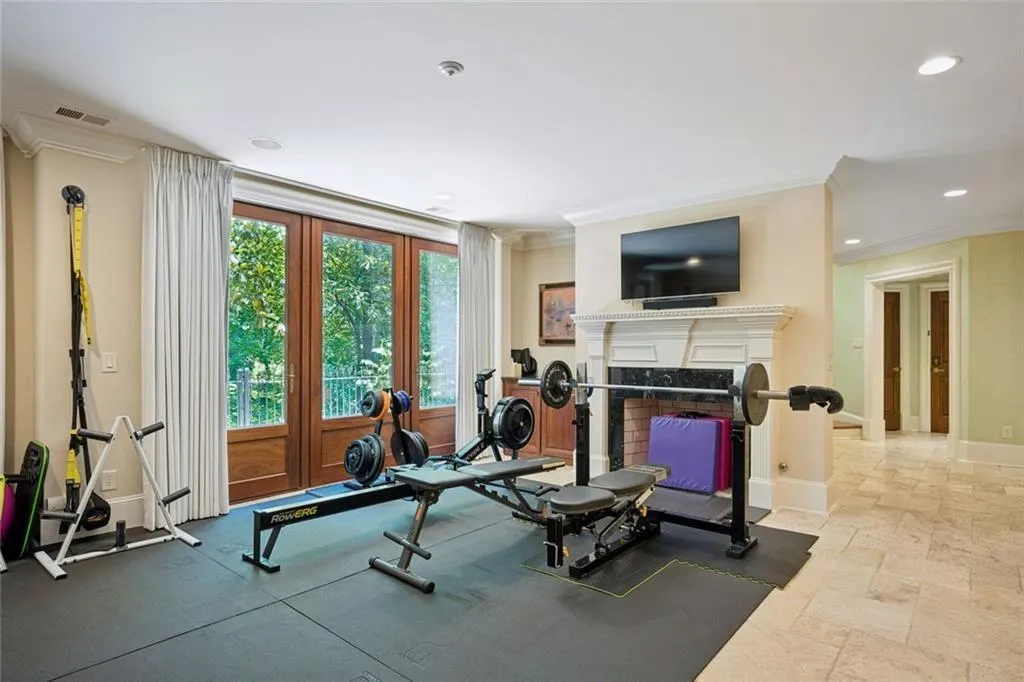 A generous living space right off the wet bar.