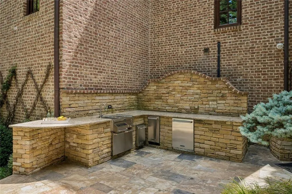 Custom outdoor kitchen.