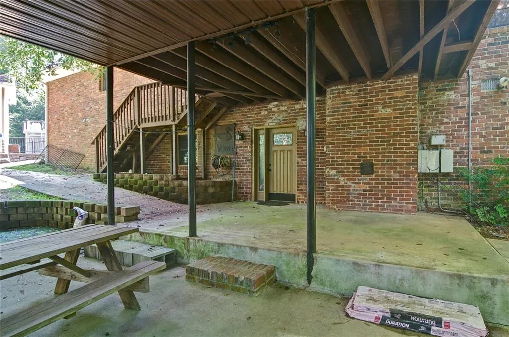 another view of the large lower covered patio area