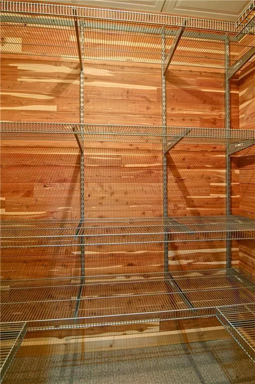 Very large cedar lined storage/closet located in the basement