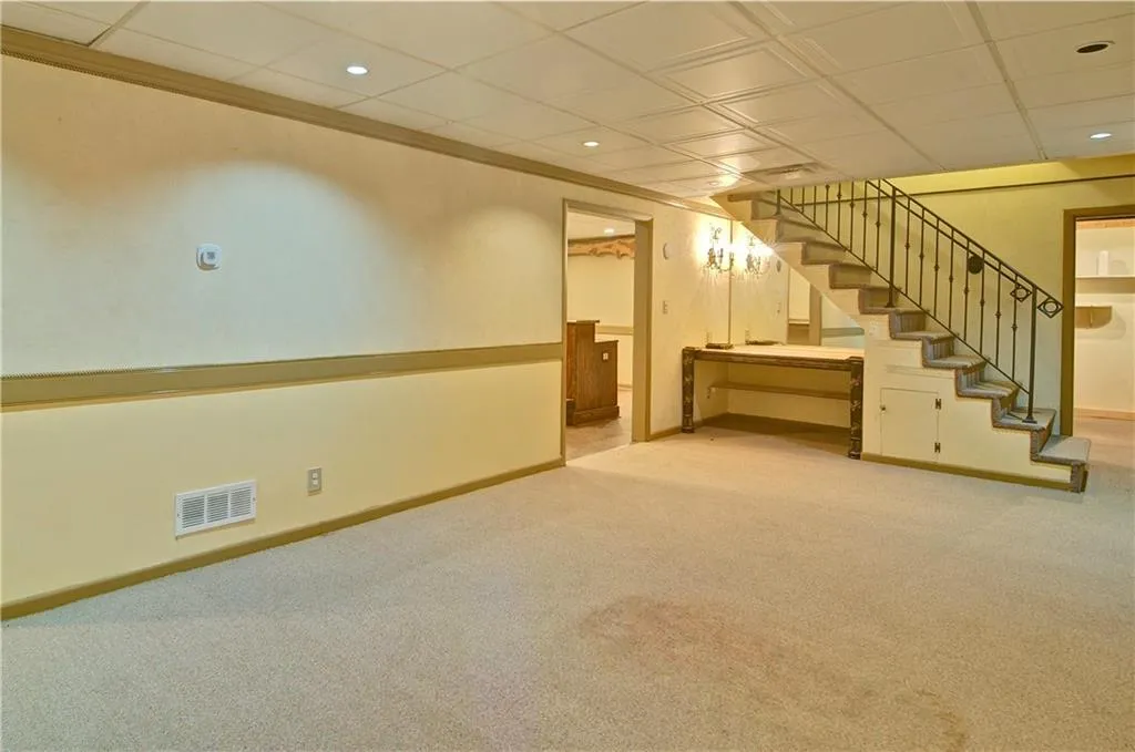 Another view of one of the large finished rooms in the basement