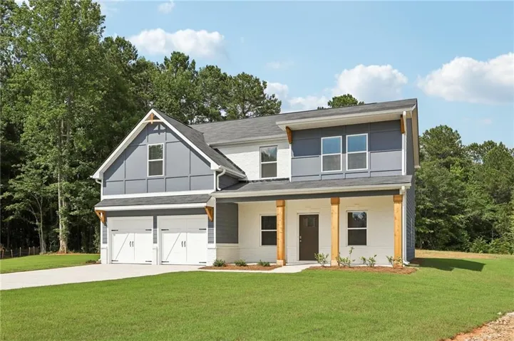 Modern two-story exterior with horizontal siding and board and batten accents