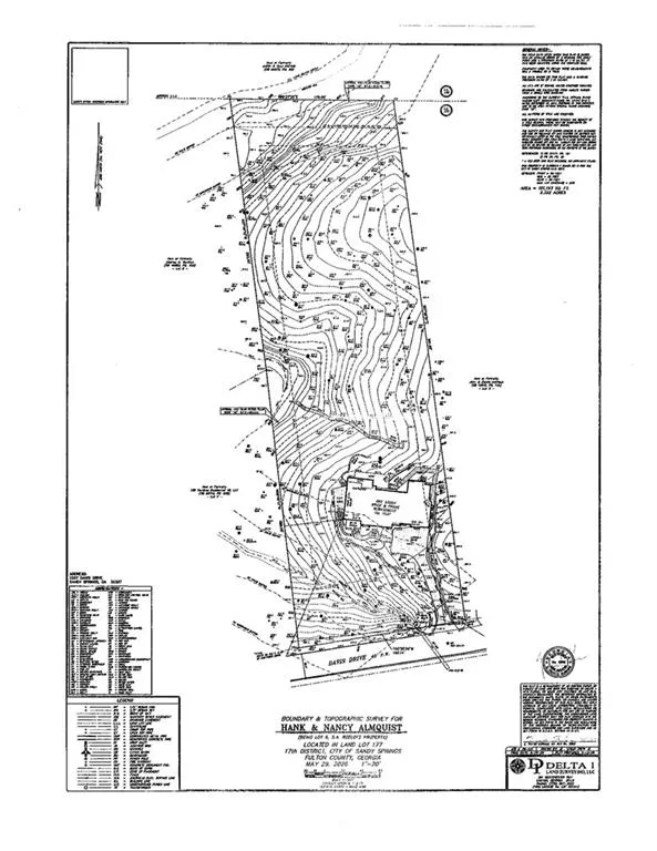 Boundary & Topographic Survey. Illustrating property boundaries, contours, and relevant site features of the property