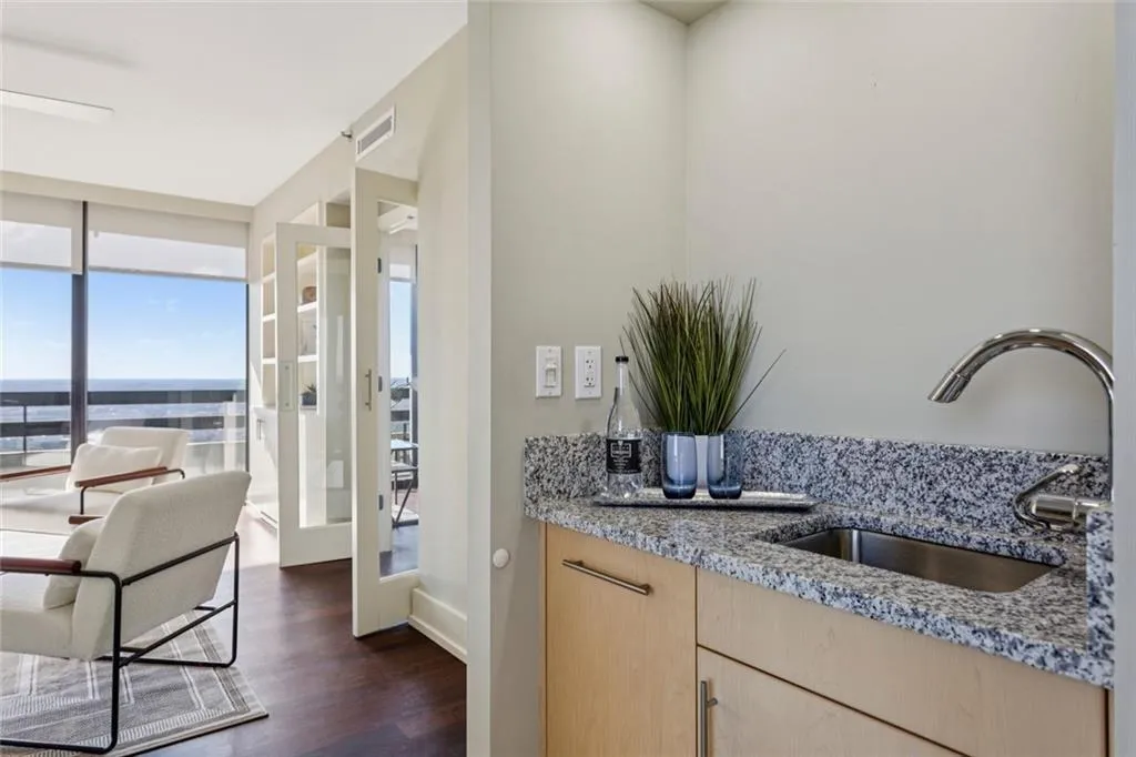 Wet bar in kitchen.