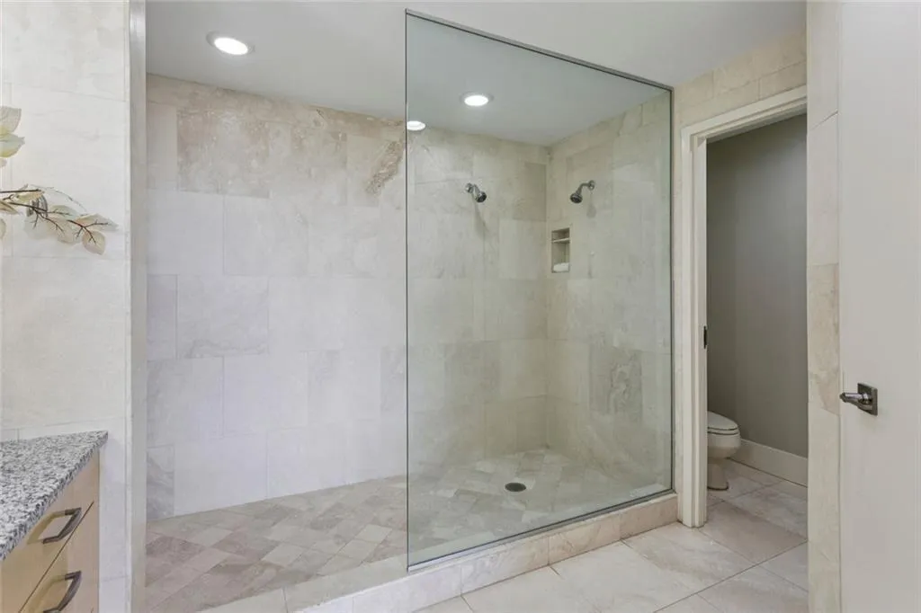 Huge walk in shower in primary bath.