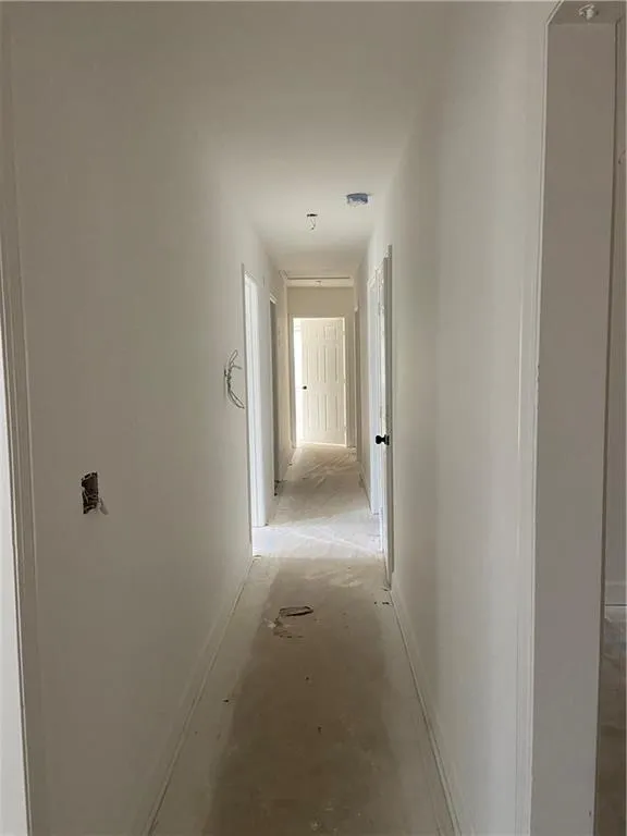 Hall with baseboards