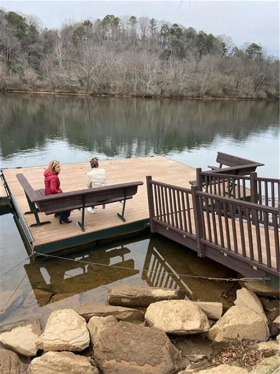 Dock with a water view