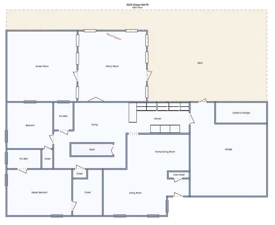 View of room layout
