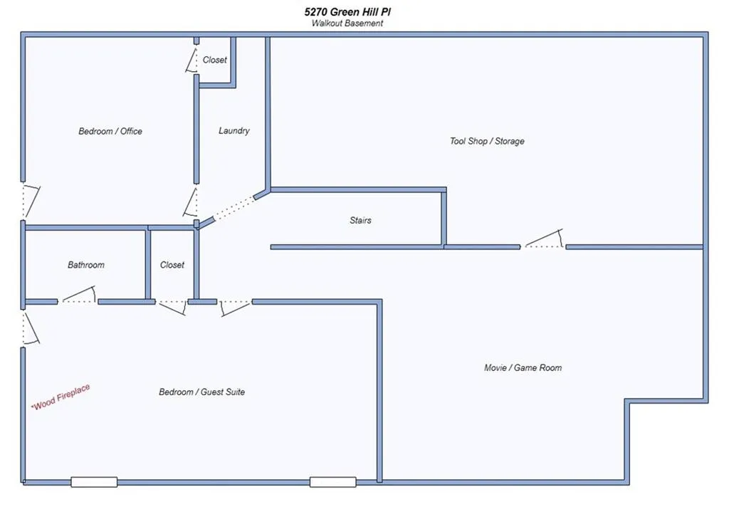 View of room layout