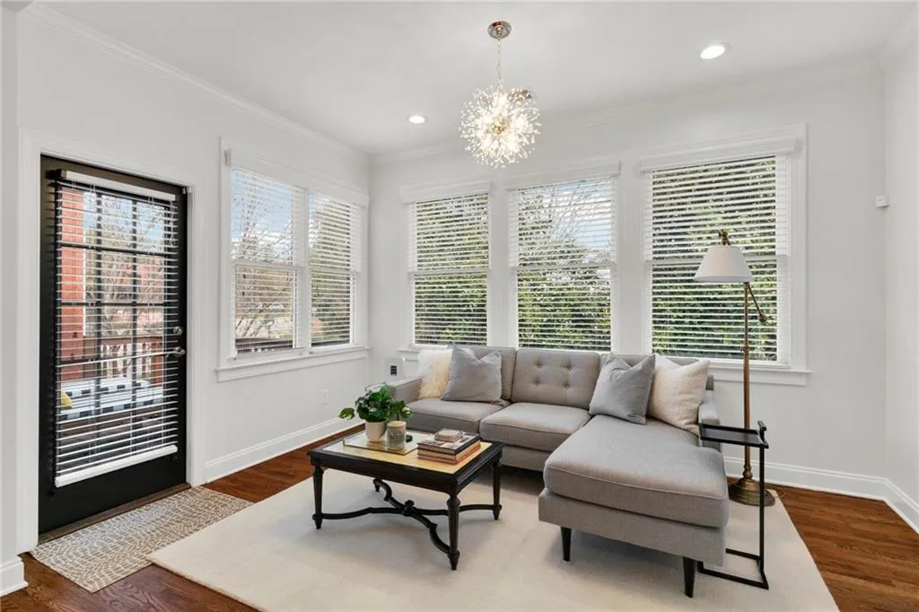 Sitting area off Primary Bedroom opens to Deck. Enjoy your morning coffee!