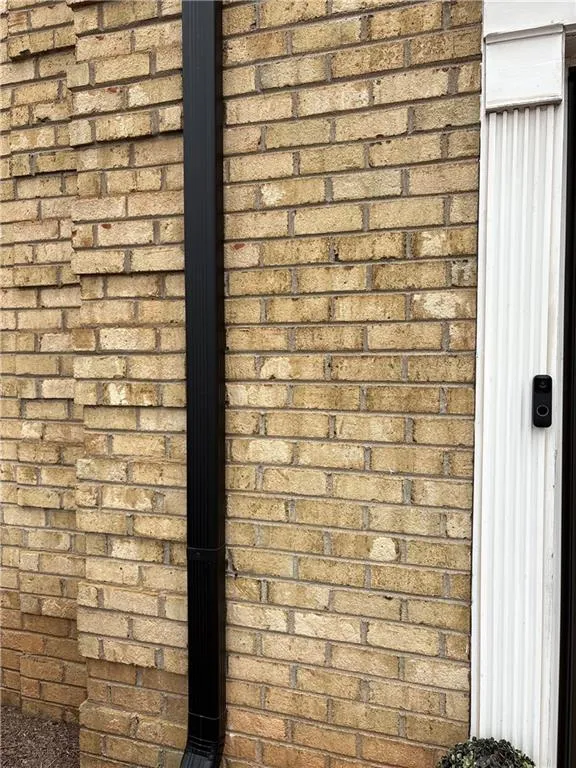 Detailed view of brick siding