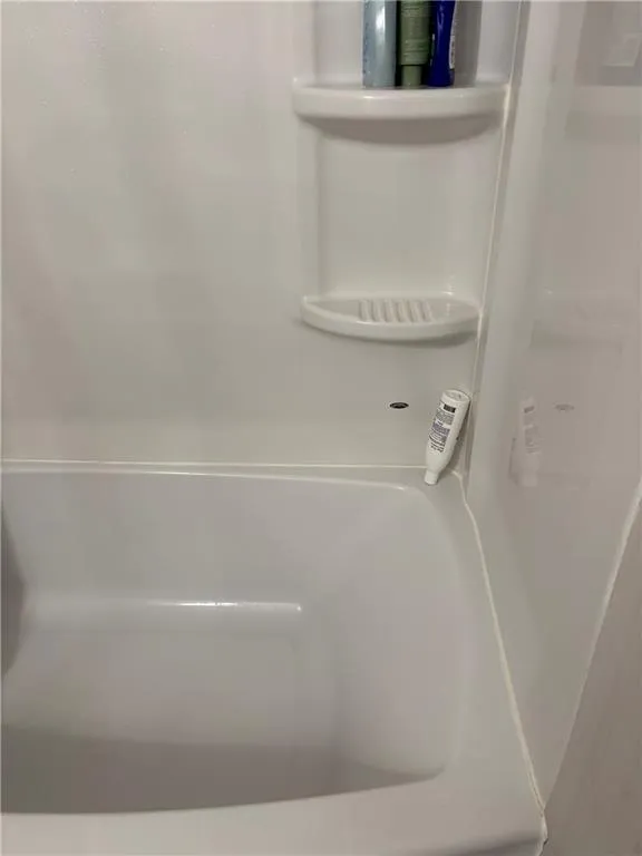 Bathroom view of a shower stall