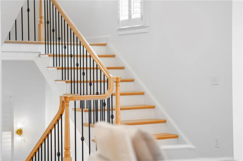 Solid Maple hardwood staircase