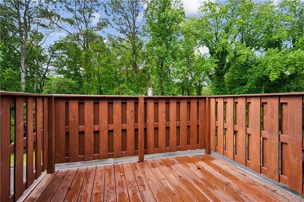 View of wooden terrace