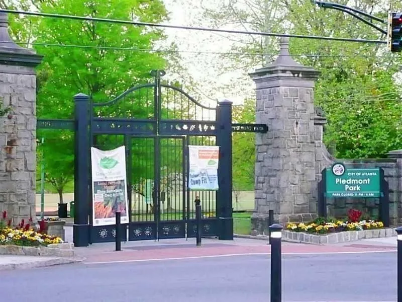 125 year old Park Gates across the street