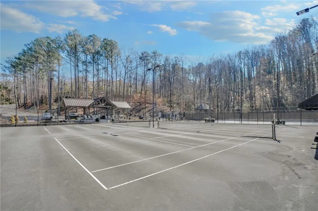 View of tennis court
