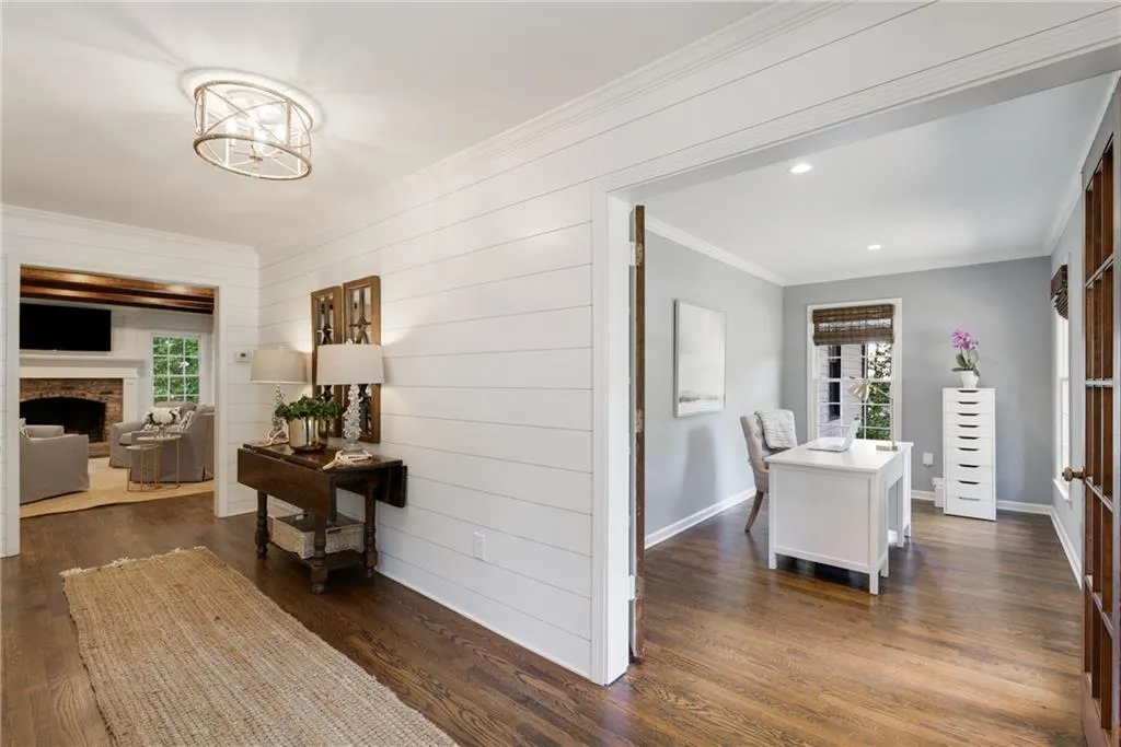 PRIVATE HOME OFFICE OFF ENTRY FOYER | BRIGHT NATURAL LIGHT | FRENCH DOORS