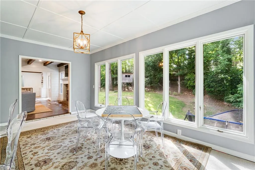 GAMES ROOM VIEW TO PRIVATE REAR YARD | BRIGHT NATURAL LIGHT