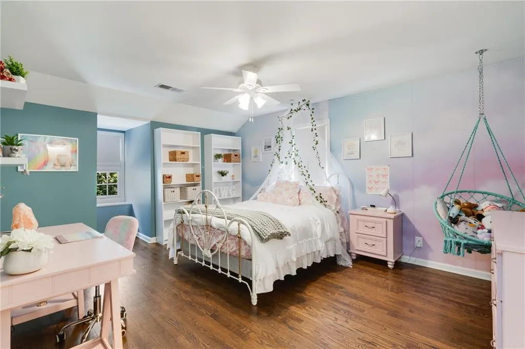 ANOTHER OF THREE SECONDARY BEDROOMS | HARDWOOD FLOORS | BRIGHT NATURAL LIGHT | BOOK NOOK + STORAGE | DUAL WALK-IN CLOSETS