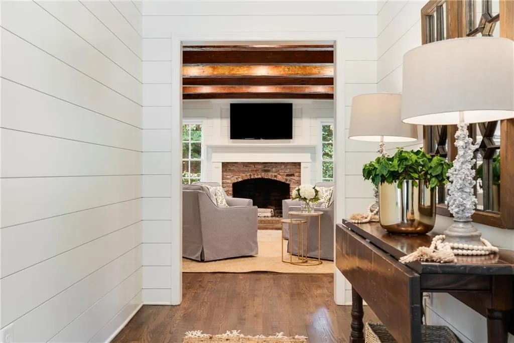 VIEW FROM ENTRY FOYER TO LIVING ROOM