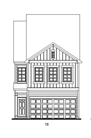 Architectural Drawing. Front elevation of the property