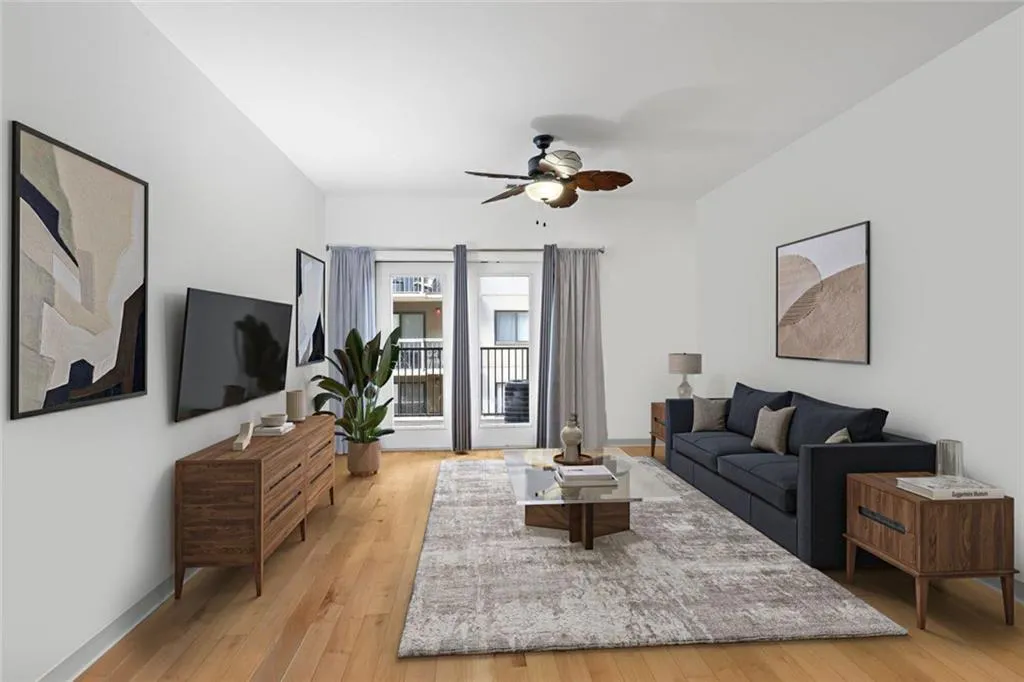 Living Room is Virtually Staged