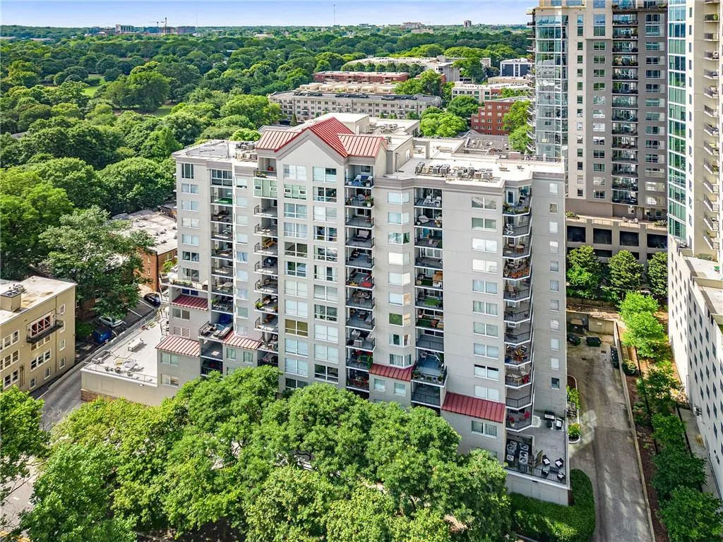 Aerial view of apartment complex