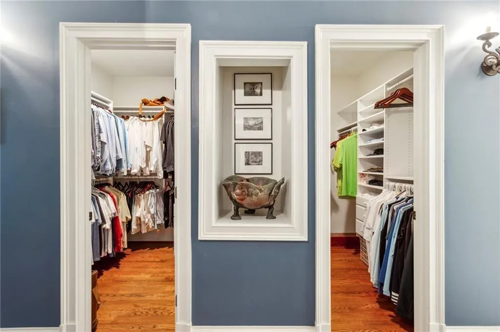 His and Her closets in the master