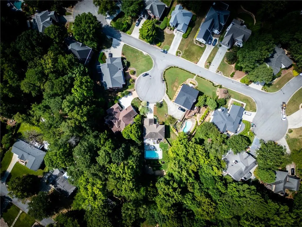 Birds eye view of property
