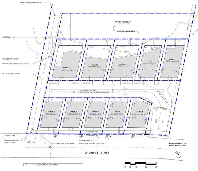 10 lots site plan