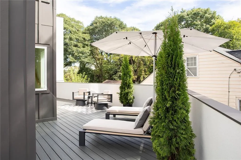 View of wooden terrace