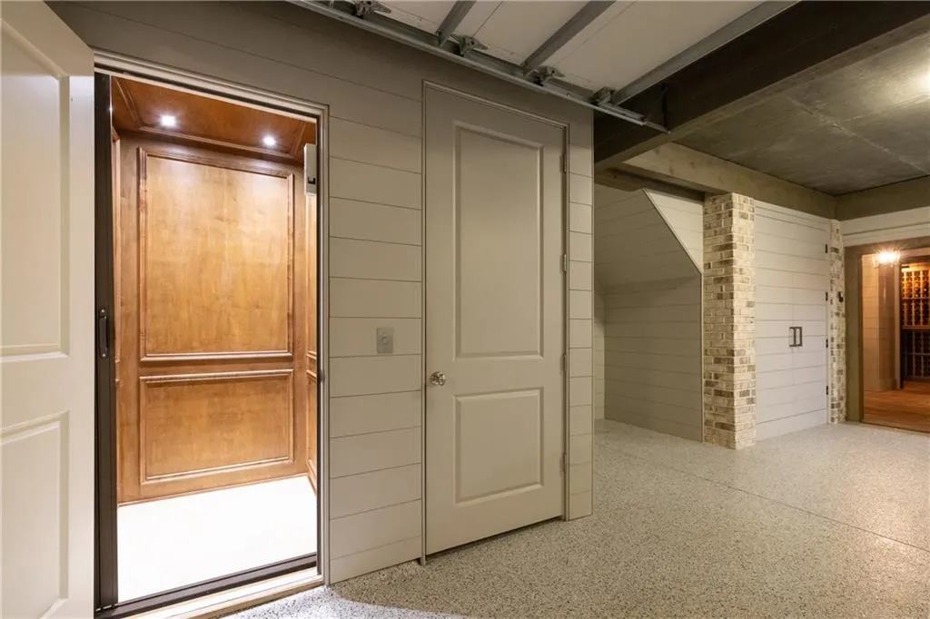 elevator to all levels, walk in storage closet