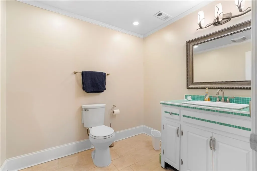 Full finished bathroom in the basement