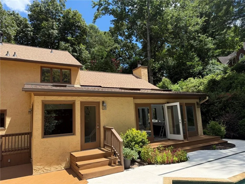 Rear view of house