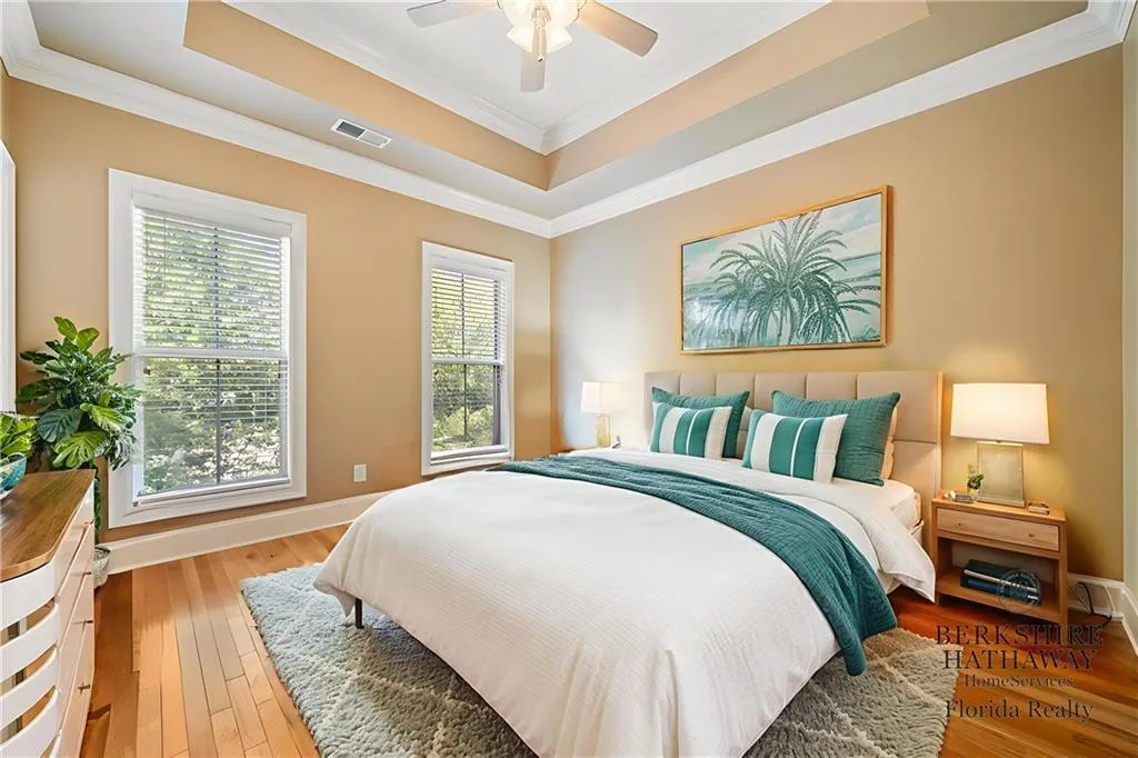 Virtually Staged Front Bedroom.