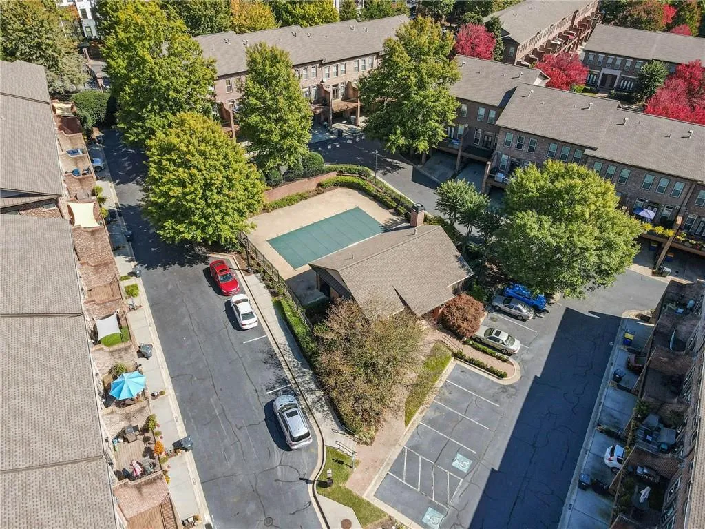 Aerial perspective. Gated Community nestled into Braves Country!
